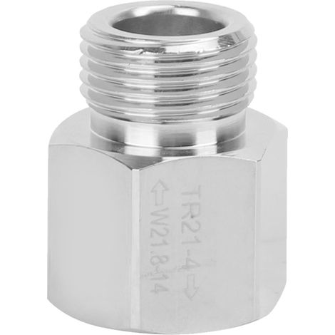 Ortviai Adaptateur CO2 pour bouteille – Raccord aluminium anodisé argent TR21-4 femelle vers W21,8-14 mâle (1/3)