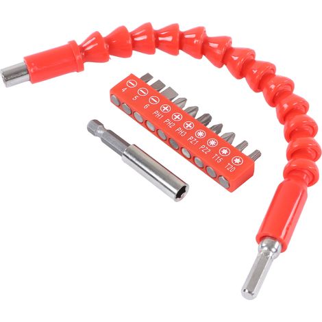 Set de 10 arbres flexibles de prolongation pour tournevis électrique, embouts magnétiques, kit d'outils de réparation (1/5)