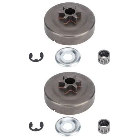 Lot de 2 pignons de Tambour d'embrayage pour tronçonneuse STIHL 017 018 021 023 025 MS170 MS180 MS210 MS230 MS250 1123 640 2003 (1/5)