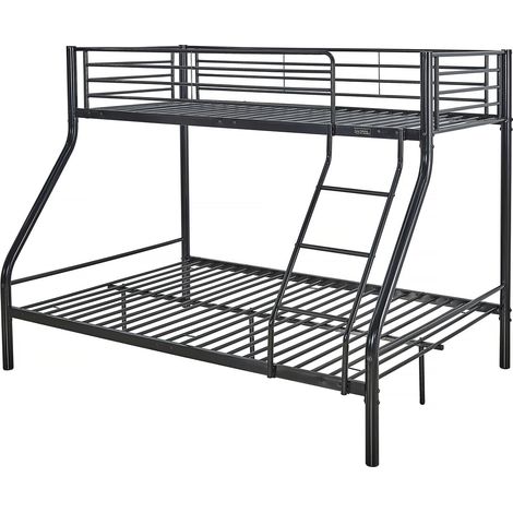 Letto a castello in metallo  "Leo" - Nero (1/6)