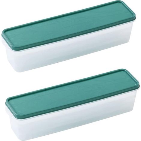 Set di 2 contenitori per pasta, scatole per alimenti con coperchio per cereali, pasta e cereali per la colazione (verdi) (1/5)