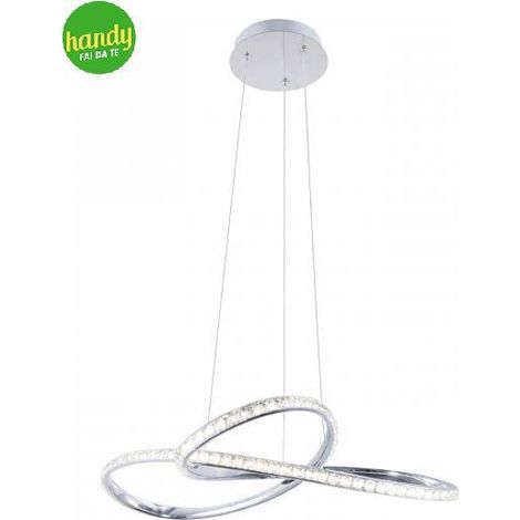La lampada a sospensione Novecento Kim 40W Cristallo Cromo