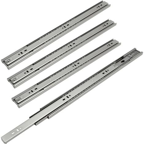Coulisses à billes à décalage, à fermeture automatique, extension totale de 45 mm, 300 mm, lot de 4 (1/5)