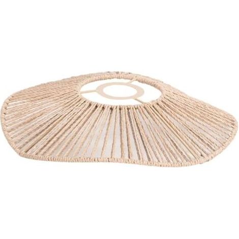Abat-jour en rotin tressé, 2 pièces, abat-jour rond en rotin pour lustre, couvre-lampe pour salle à manger jaune (1/5)