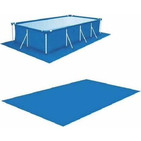 Tapis de sol rectangulaire et pliable pour piscine hors-sol, pataugeoire ou spa – protection du sol et confort anti-dérapant (1/4)
