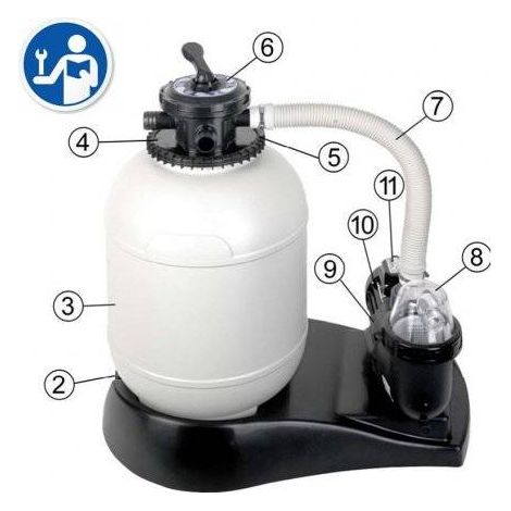 Motore di ricambio per filtro a sabbia GRE 370 Watt