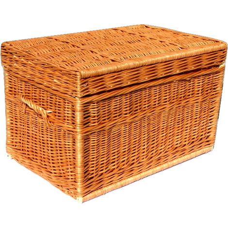 Baule portagiochi in vimini naturale - 60 cm