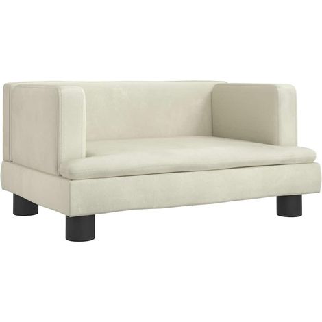 vidaXL Cama para perros de terciopelo crema 60x40x30 cm (1/2)