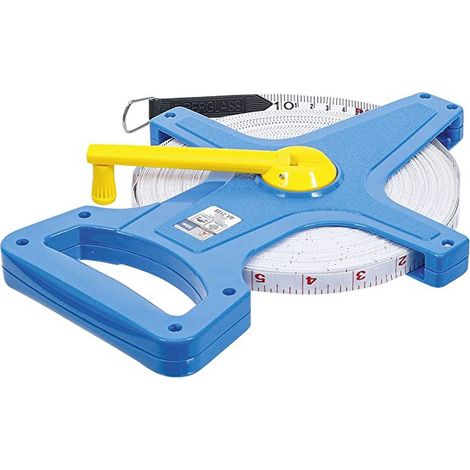 Bgs Technic – Ruban à mesurer 50 mètres – Décamètre gradué en cm et pouces – Largeur 13 mm – Résistant aux intempéries et à la saleté (1/3)