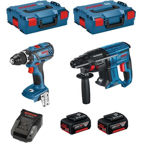 Bosch GBH 18V-21 + GSR 18V-28 - Kit utensili 18V con batterie (1/5)
