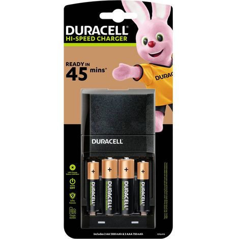 Chargeur de piles rondes NiMH avec accus Duracell Advanced Charger CEF27