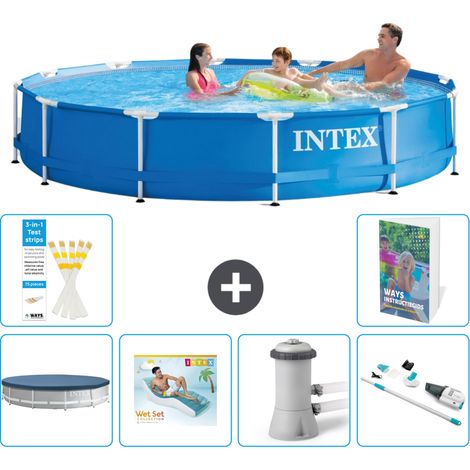 Frame Pool Rund - 366x76 cm - 7-teilig S62