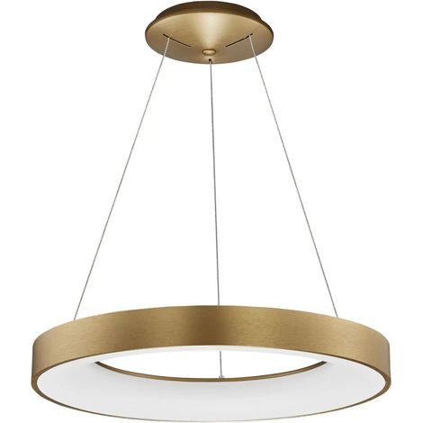 [NEUWERTIG] B-Ware Nova Luce Pendelleuchte Hängeleuchte Led Rando Thin Gold Warmweiß Dimmbar 60 Cm