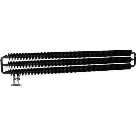 Scaldasalviette design nero 290mm di altezza e 1740mm di larghezza - 1172 Watt - RIB290/1740HWSYPN