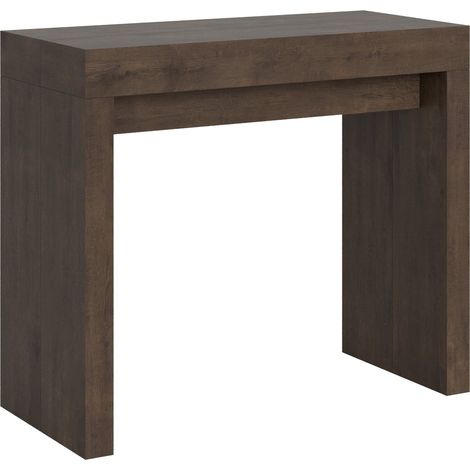 Consolle Allungabile 90-196x42x77 cm in Nobilitato Marrone (1/4)