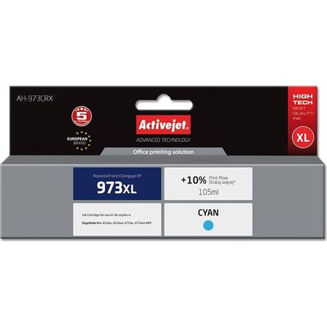 Tinta Activejet para HP 973XL F6T81AE reg AH-973CRX (1/2)