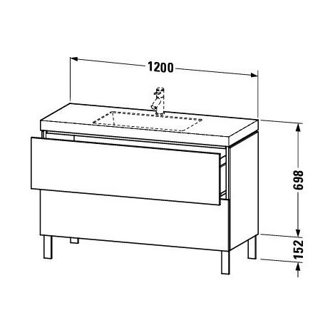 Duravit LC6939O5555 LC cb bs 1200x480x698 Ei marbré (1/2)