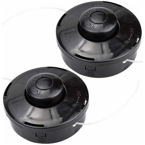 Lot de 2 Tête de débroussailleuse Universelle Nylon Bobine de Rechange de Tondeuse Débroussailleuse Tête De Coupe M10 X 1,25 pour Débroussailleuse Thermique à Essence - (1/5)
