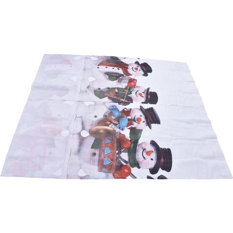 Rideau occultant imprimé numérique, motif bonhomme de neige, pour chambre ou salon, 170 x 200 cm, style Noël 2 (1/5)