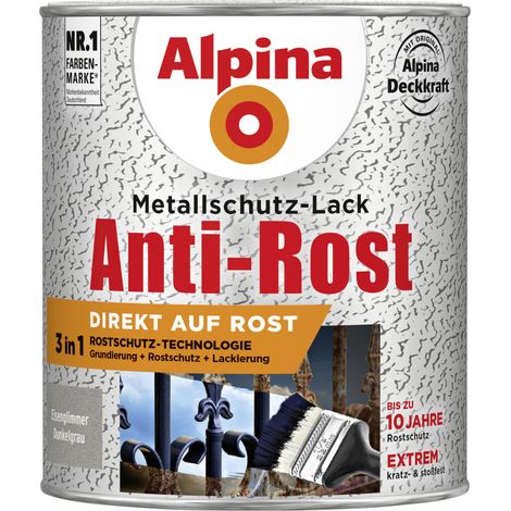 Alpina Metallschutz-Lack Eisenglimmer 750 ml dunkelgrau Metallack Schutzlack (1/3)