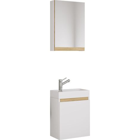 Badschrank Gäste-WC Waschbecken Cosila