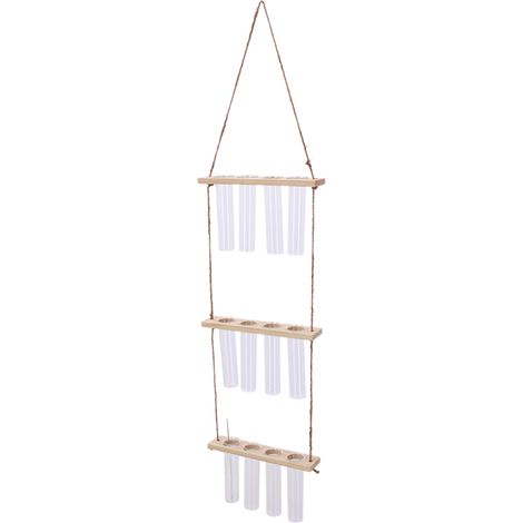 Support pour Tubes à Essai Suspendu L Porte-Éprouvettes Stable 22,2 x 4,5 x 70 cm - PANGIVO