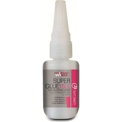 WIKO Colle instantanée SUPER GLUE 15 LONG LIFE, 50g