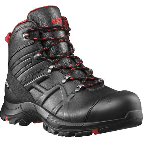 HAIX Sicherheitsstiefel BLACK EAGLE 54, MID, S3, schwarz-rot, Gr. 9,5 (44)