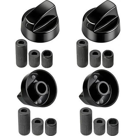 Bouton De Commande Universel Noir Pour Toutes Les Marques De Fours, Cuisinières Et Plaques De Cuisson (Paquet De 4) (1/5)