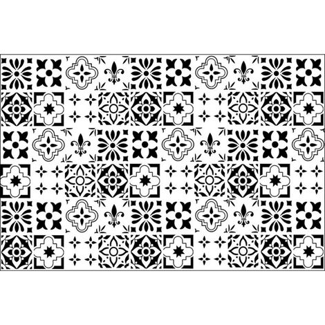 Carreaux à motifs parisiens - carrés 5080cm (terre de diatomées) Tapis de sol en terre de diatomées, tapis de bain, très absorbant, antidérapant (1/5)