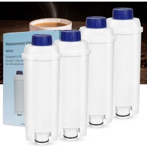4x Water filter for Delonghi compatible for DLSC002, XU, ECAM ETAM EC800 with activated carbon for 60 liters of water - (1/4)