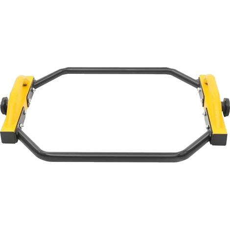 Barra hexagonal para pesas, almacenamiento seguro de discos, agarre ergonómico, AMARILLO (1/2)
