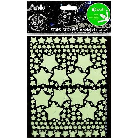 Pegatinas fluorescentes en forma de estrella Fiorello GR-GW18