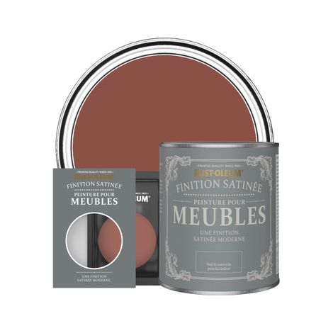 Peinture pour Meubles Finition Satinée - Rouge Brique (1/2)