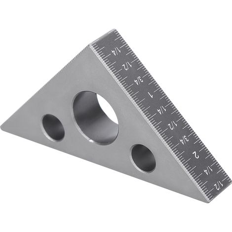 équerre à angle droit 45/90 degrés en alliage d'aluminium dépoli (1/5)
