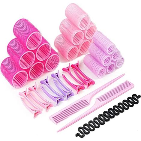 Set de trente trois bigoudis sans chaleur trois tailles différentes pour boucles naturelles sans abîmer les cheveux (1/5)