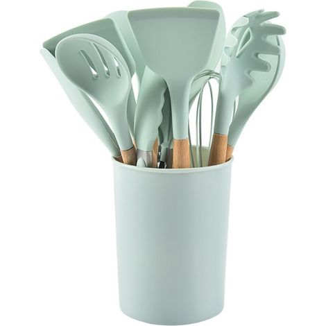 Batterie de cuisine en silicone, ustensiles de cuisine, ensemble de 12 pièces avec poêle antiadhésive standard (1/5)