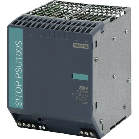 Siemens Fuente de alimentación SITOP PSU100S, 1 fase DC 24 V/20 A, 6EP13362BA10