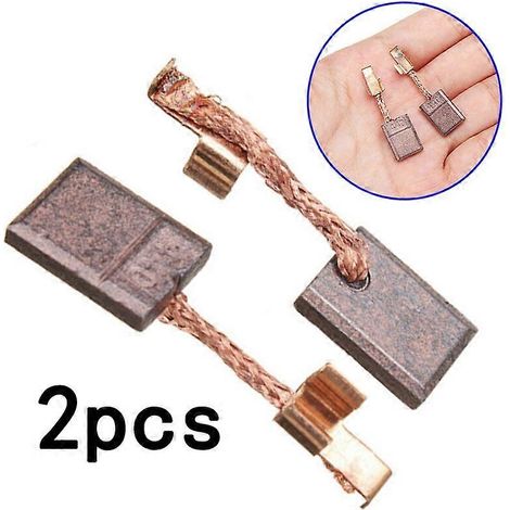 Lot de 2 balais de charbon de rechange pour balais de nettoyage ménagers DTD146, DHP456, DHP458, BDF446, BHP454 et BHP456. (1/2)