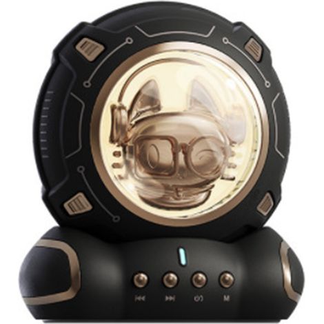Enceinte Bluetooth Lampe de Nuit Portable Son Clair Haut-parleur Décoratif Mignon pour Maison Chambre Voiture Bureau Noir (1/5)