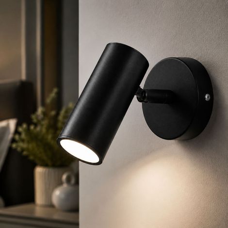 Lampada da terra a parete - Angolo regolabile, luce a tre colori variabili - per camera da letto, soggiorno, parete di fondo, scala, sala da pranzo (1/4)