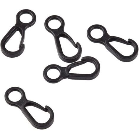 10 Pièces Crochets Longe en Vrac Petits Crochets en Plastique pour Longes Fermoir À Clip Boucle Base Crochets Longe pour Accrocher des Mousquetons en Plastique Petits Crochets Tente