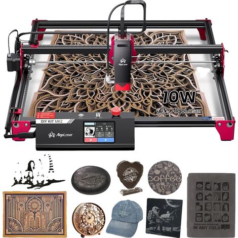 Imprimante à gravure laser, puissance réglable, zone extensible, MK2 10W 40X43cm