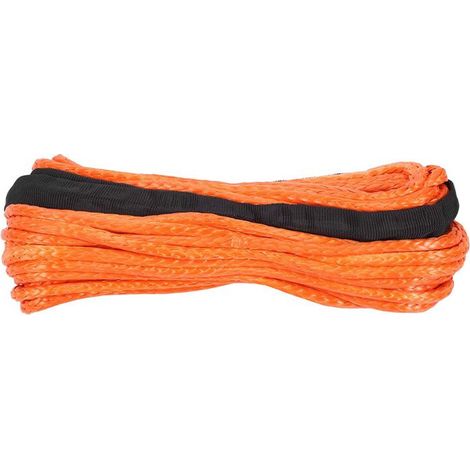 Corde de Treuil SynthéTique, Cable de Ligne de Corde de Treuil SynthéTique 1/4 X 50 Pi Orange pour Treuil de Bateau de Camion ATV UTV SUV (1/2)