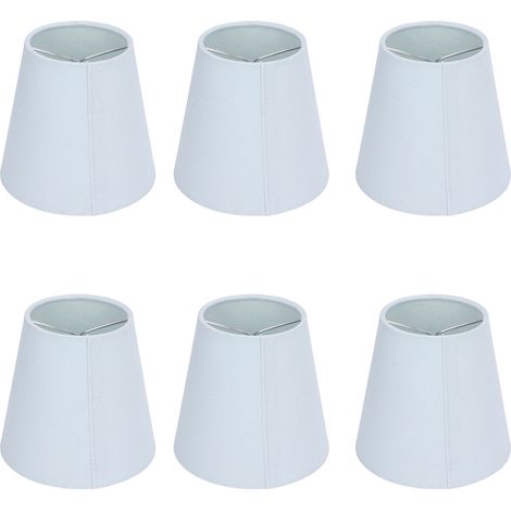 Lot de 6 abat-jour en tissu à clipser, style moderne et épuré, pour lampes de table et lampadaires avec ampoules E14 (1/5)
