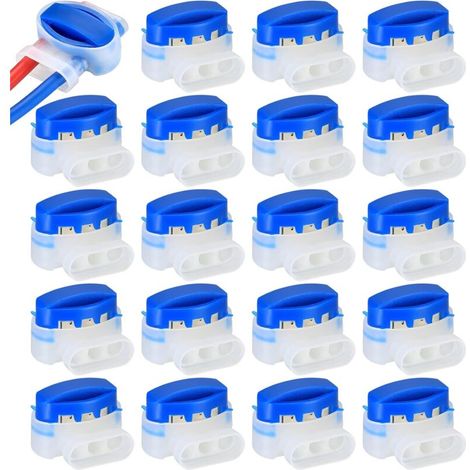 Confezione da 20 connettori per cavi premium – morsetti per cavi – per cavi perimetrali – robot tagliaerba – settore automobilistico – impermeabili e resistenti alle intemperie - Crezuo