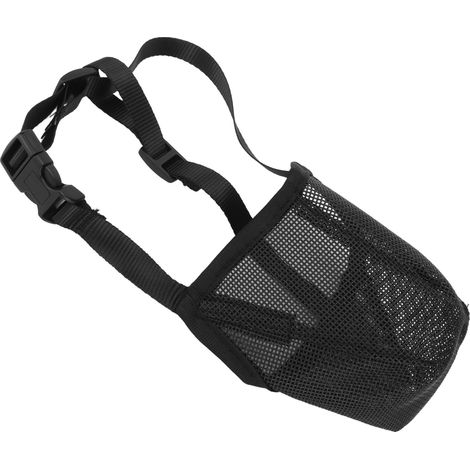 Muselière en maille pour chien, empêche les morsures, les aboiements, l'alimentation, couvre-bouche respirant et réglable pour l'entraînement L (1/3)
