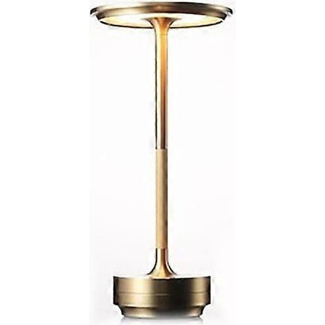 Kabellose Tischleuchte, dimmbar, wiederaufladbar, Metall, Gold (FMY)