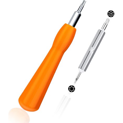 Tournevis pour sonnette, embout Torx T6/T15 double extrémité en acier allié, kit de remplacement pour sonnette vidéo, changement de pile de sonnette - Orange (1/5)