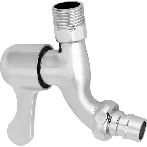 Robinet d'évier en alliage de zinc, filetage G1/2 po, robinet pour machine à laver, évier de jardin ou machine à laver. (1/5)